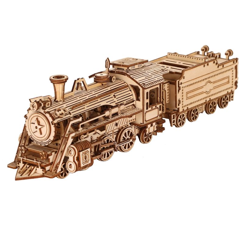 3D Educational Wooden Puzzle Model - Locomotive