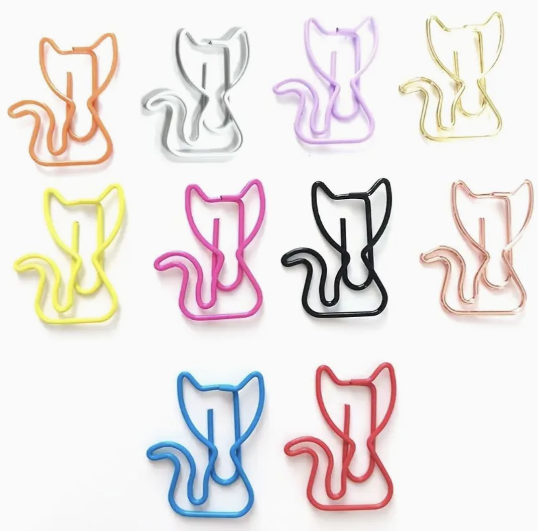 Cat Paper Clips - 10 piece