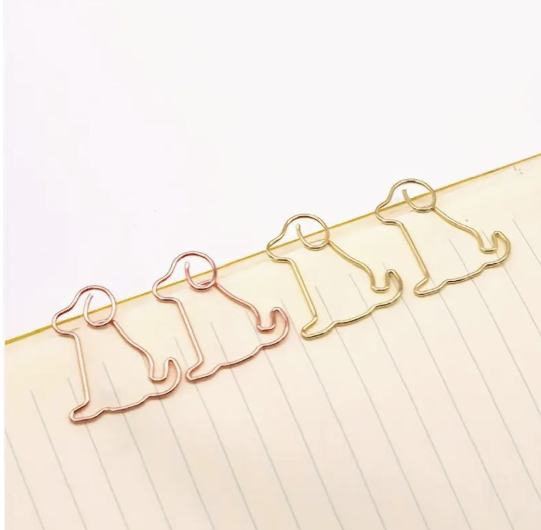 Dog Paper Clips - 12 piece