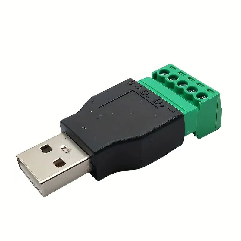 Non Soldering USB to 5P Terminal USB 2.0 non Soldering Plug Male Head USB A