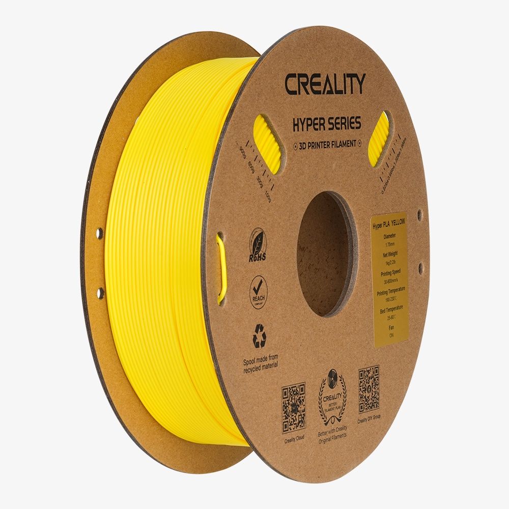 Creality Hyper High-Speed PLA Yellow Filament 1Kg