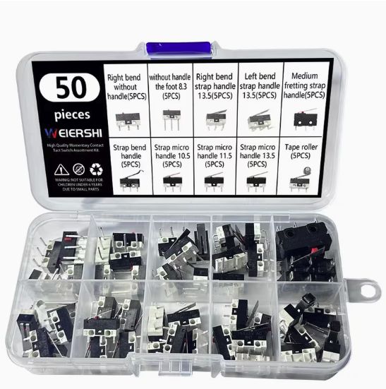 50pcs Micro Switch Assortment Kit