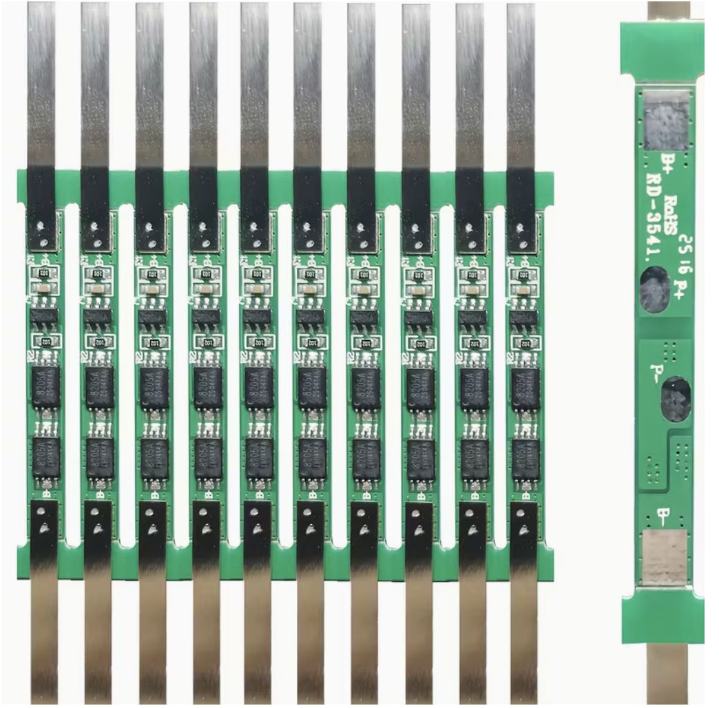 3.7V 3A/5-6A Lithium Battery Management System (BMS) with PCM Board with Backboard - Compatible with 18650