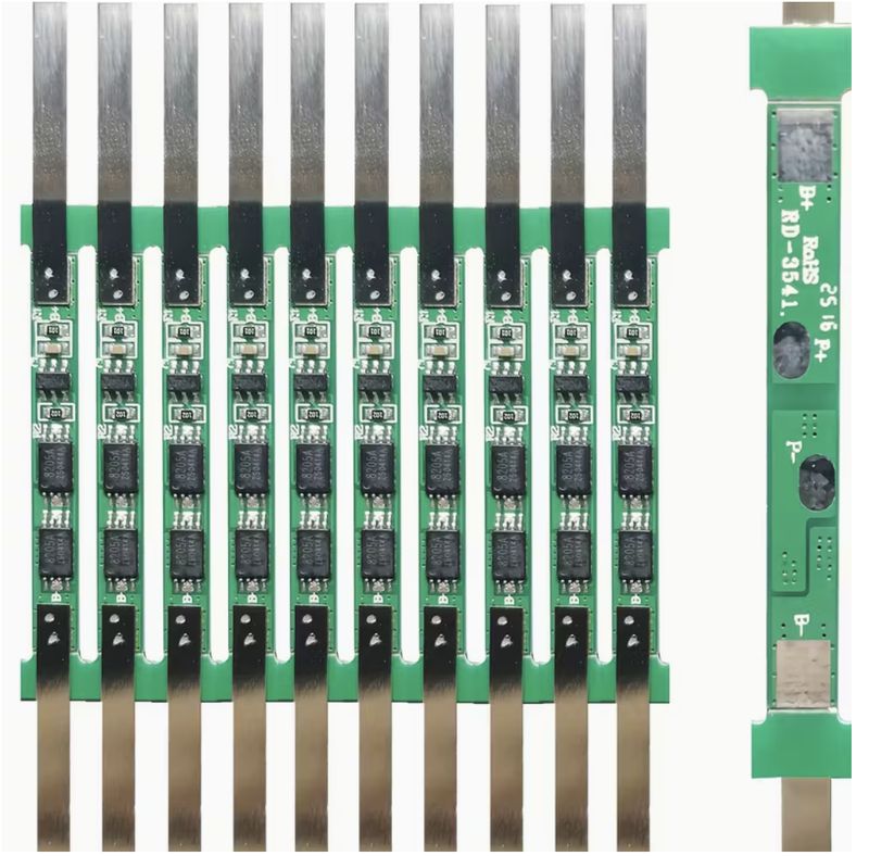3.7V 3A/5-6A Lithium Battery Management System (BMS) with PCM Board with Backboard - Compatible with 18650