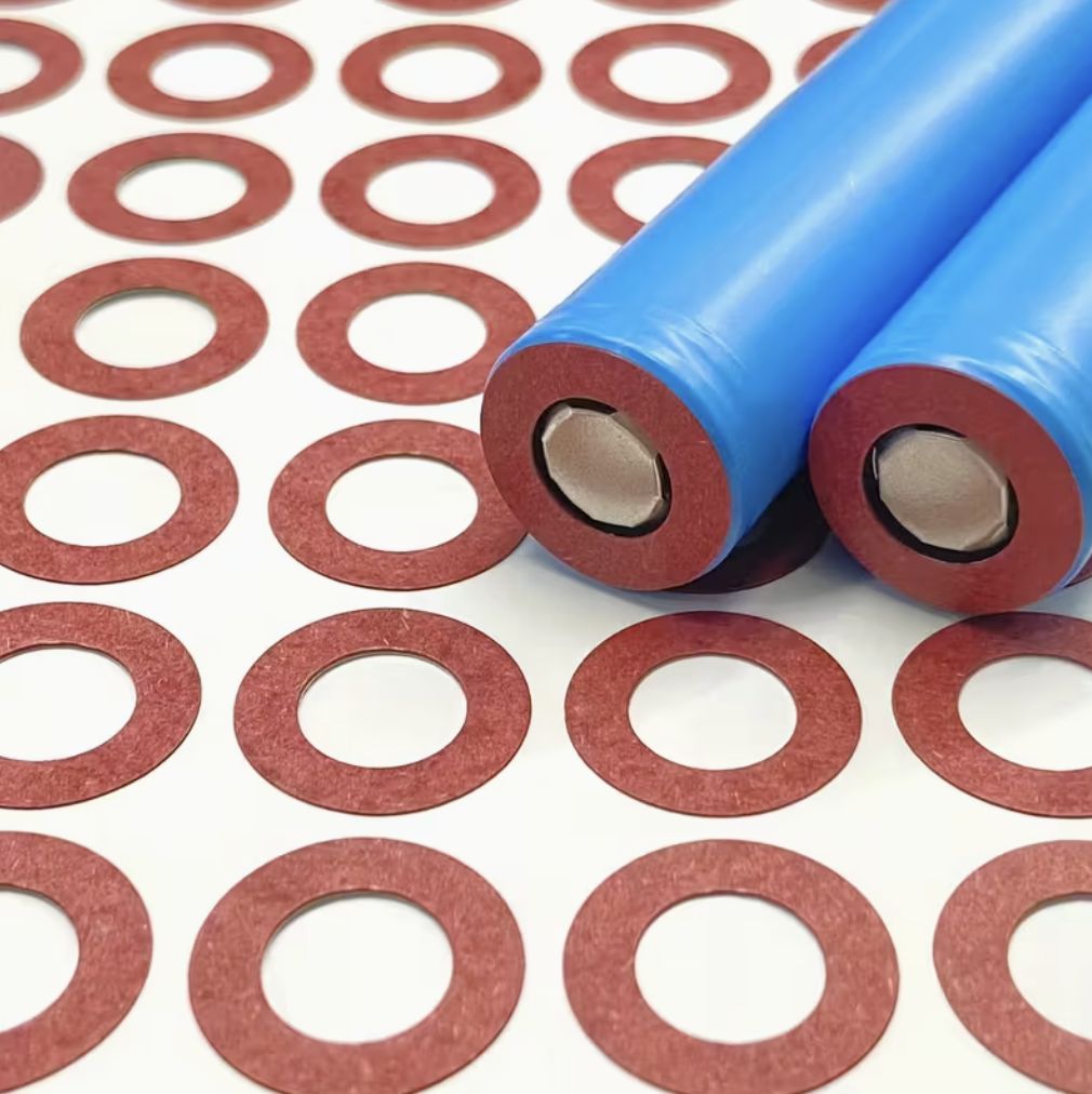 18650 Series Self-Adhesive Hollow Red Barley Paper Insulation - 25pcs