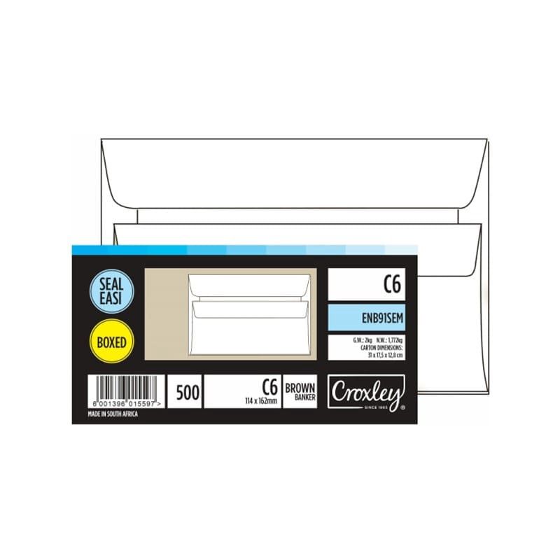 Envelope (C6) White, Quantity: Box of 500