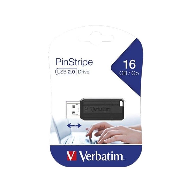 USB Verbatim, Size: 16GB, Type: PinStripe 2.0