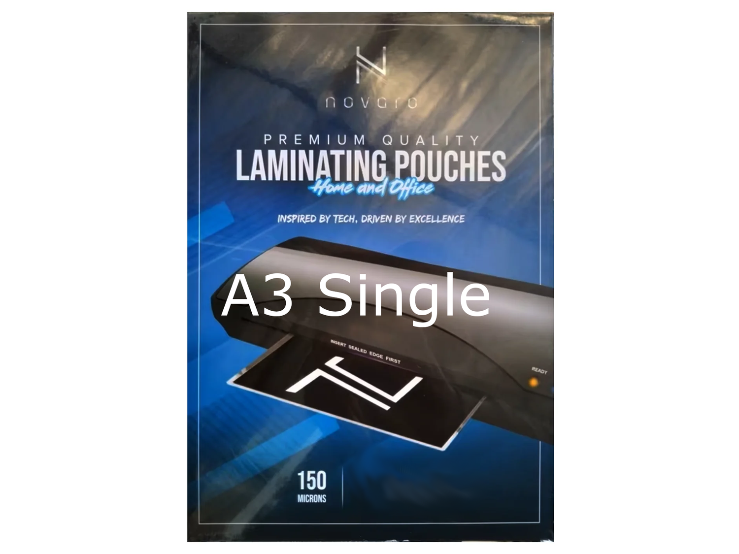 Laminating Pouches, Quantity: Single, Size: Novaro A3 - 150mic, Type: Glossy