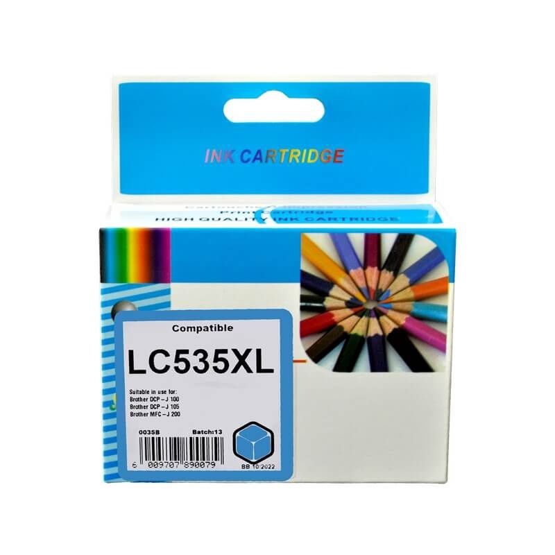 Brother LC 535 XL Cyan  Ink Compatible