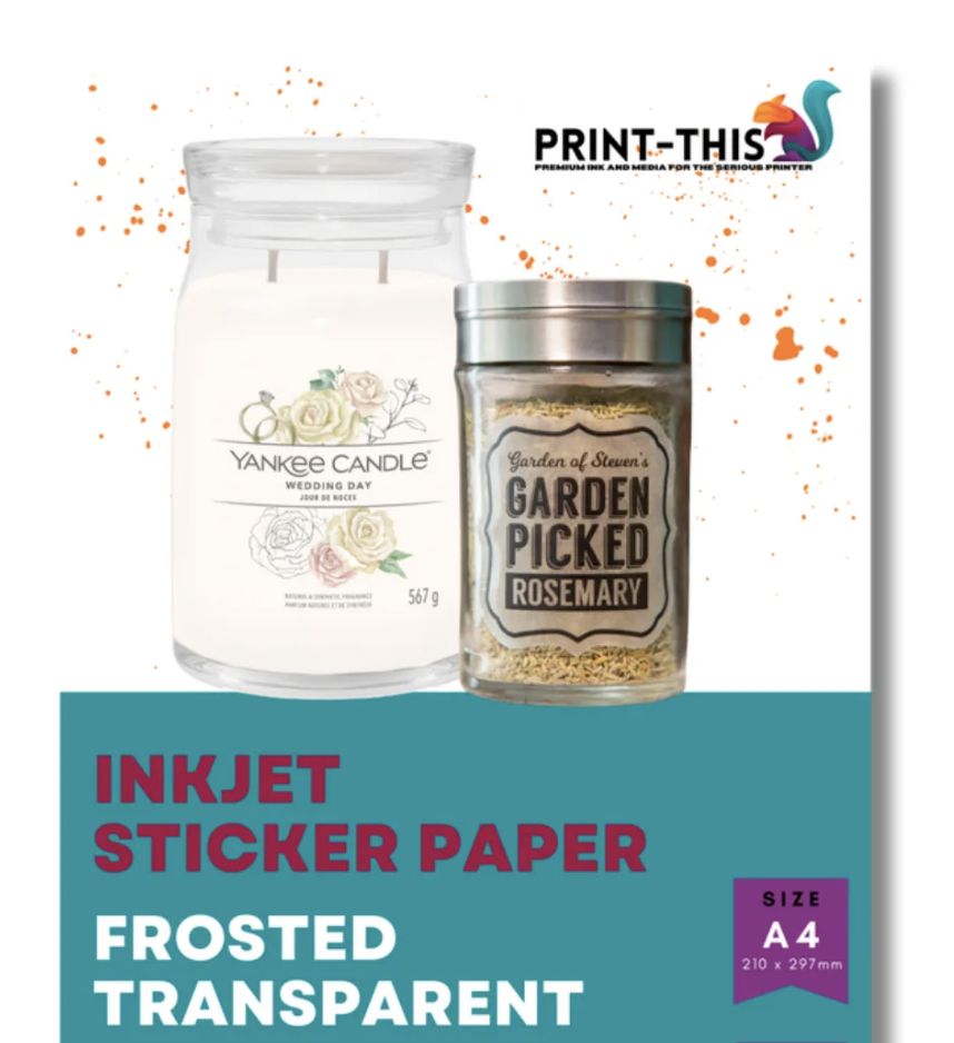 Frosted Semi Transparent Sticker Paper - 5 sheets