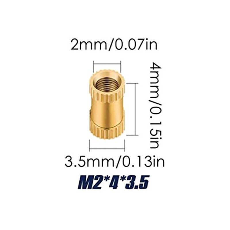 Threaded Insert, Quantity: 10 Pack, Size: 4 x 3.5mm, Type: M2