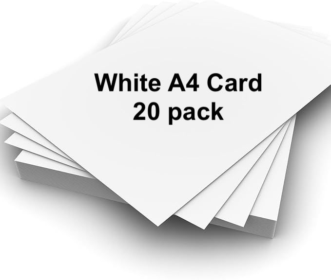White A4 Card - 170gsm - 20 pack