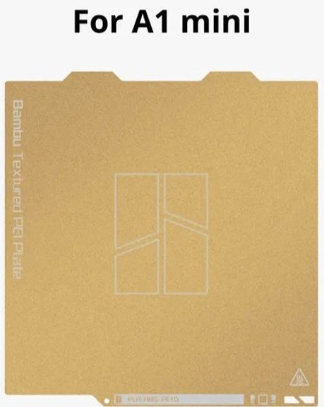 Bambu Lab A1 Mini PEI Build Plate – 184×184mm Flexible Sheet for Strong Adhesion