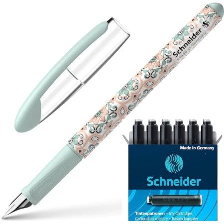 Fountain Pen Turquoise + Ink Cartridge 6 Pack
