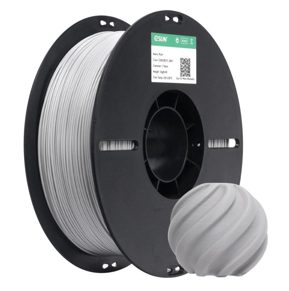 eSun PLA+ - Concrete Grey - 1.75 - 1kg Filament