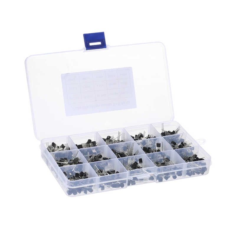 600-Piece TO-92 Transistor Assortment Kit – 15 Values NPN &amp; PNP, 2N2222 to S9018