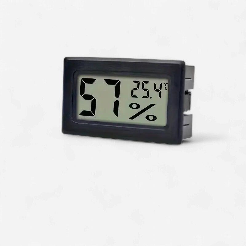 Mini Digital LCD Thermometer &amp; Hygrometer – Indoor Temperature &amp; Humidity Gauge, °C Display, for Greenhouse, Incubators &amp; Guitar Cases