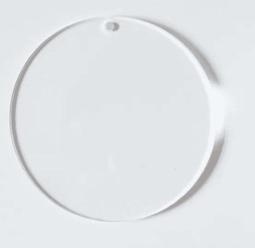 Acrylic Keyring Round Subli-Clear - Single