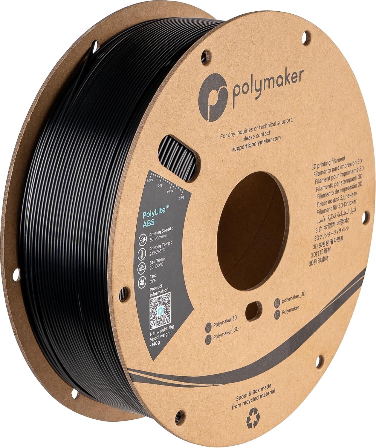 Polymaker ABS Black -  1.75mm 1kg