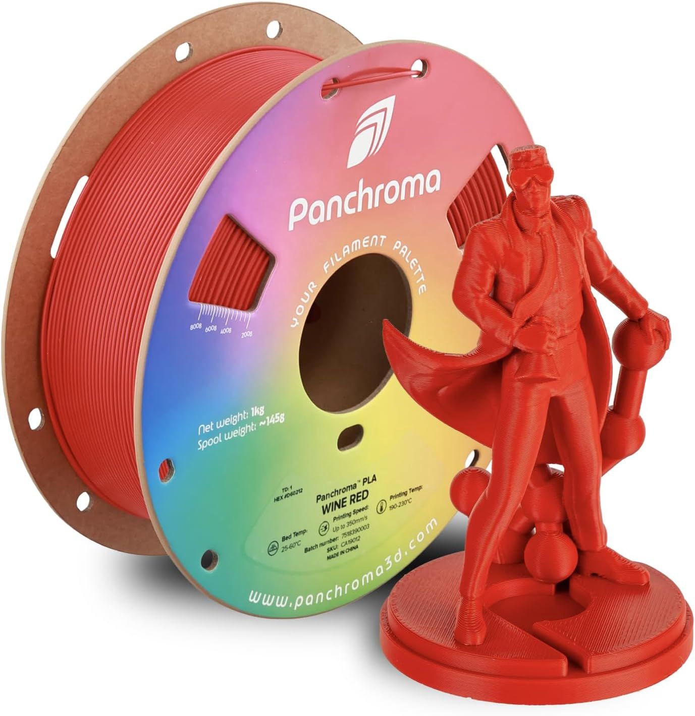 Panchroma Basic PLA Wine Red - 1.75mm 1kg