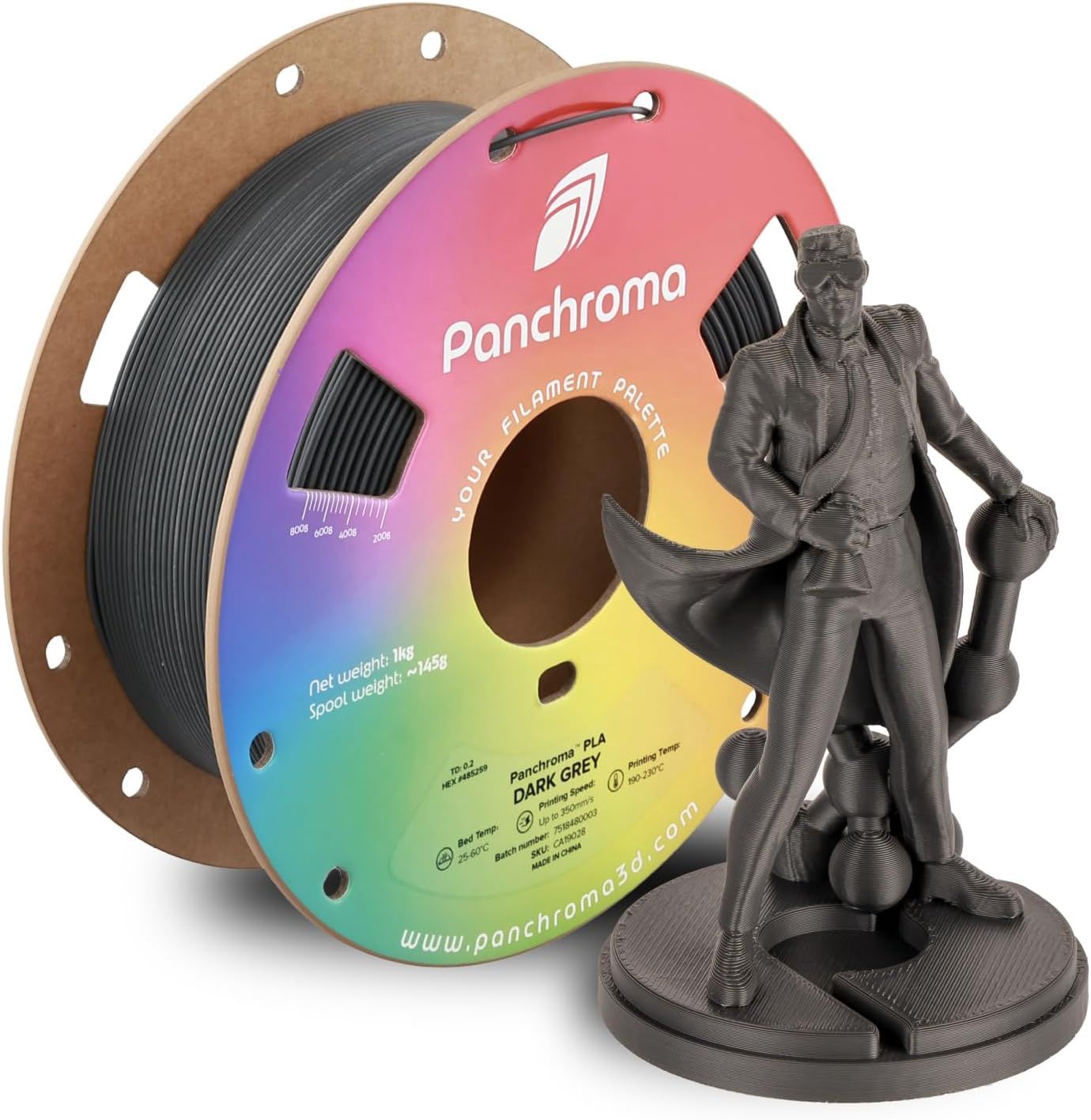 Panchroma Basic PLA Dark Grey - 1.75mm 1kg