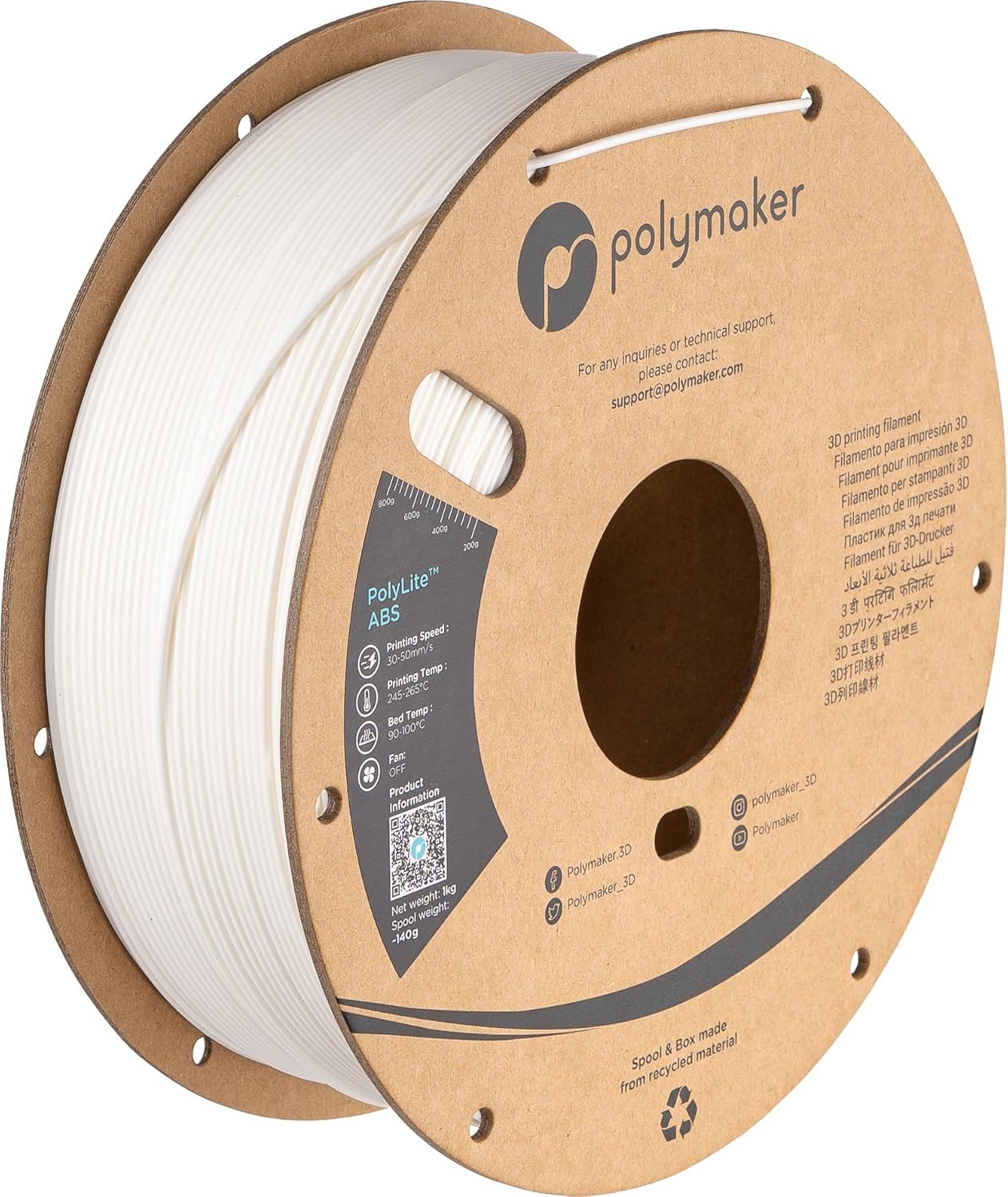 Polymaker ABS White - 1.75mm 1kg