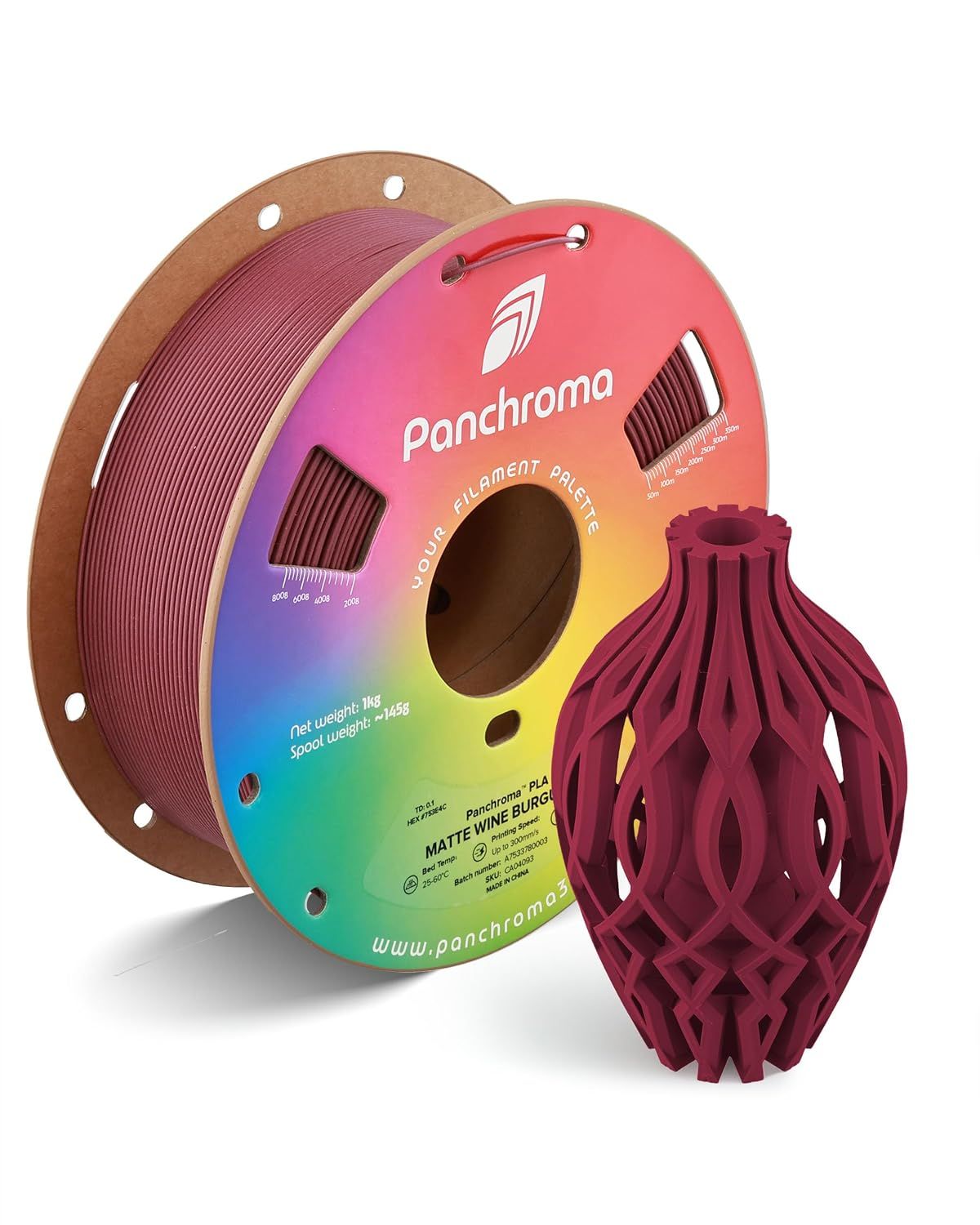 Panchroma Matte PLA Wine Burgundy - 1.75mm 1kg
