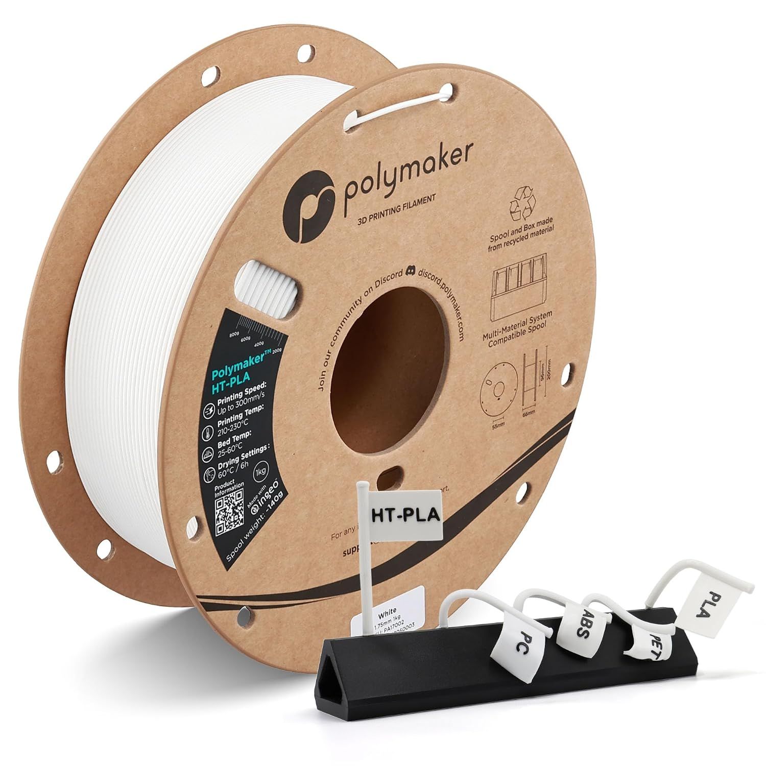 Polymaker™ HT-PLA White - 1.75mm 1kg