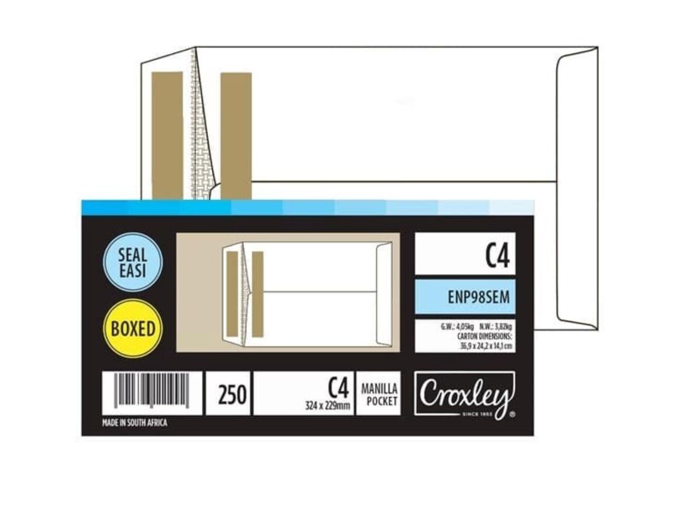 Envelope (C4) A4 - White, Quantity: Envelope (C4) A4  White - Singles