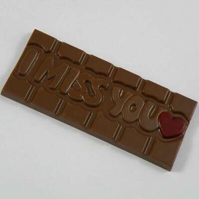 Milk Chocolate Bar with a Message: I Miss You