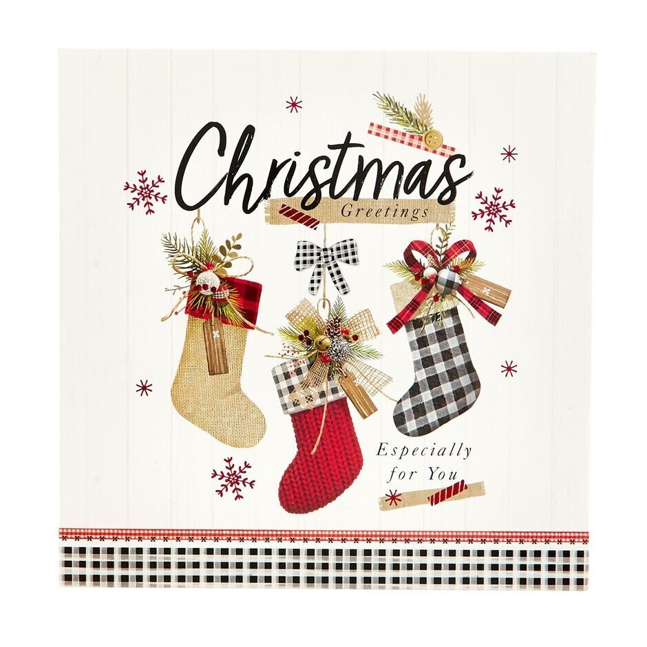Christmas Card - Christmas Greetings - Especially for You - include when sending Ilze's Chocolat products as a gift, with your handwritten message: 15.5cm x 15.5cm