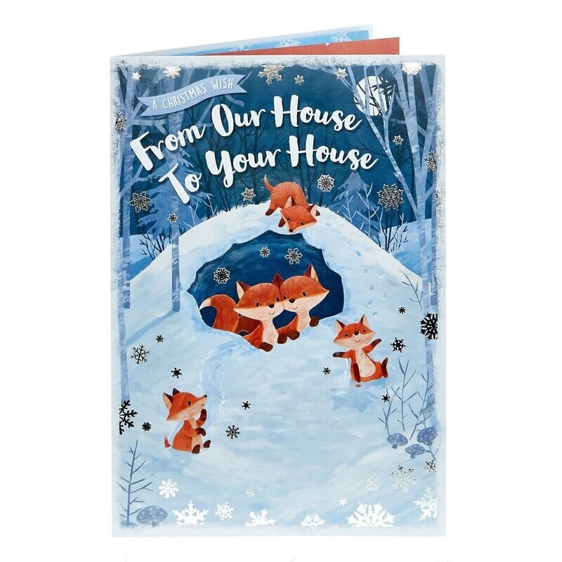 Large Christmas Card - A Christmas Wish - From Our House To Your House - include when sending Ilze's Chocolat products as a gift, with your handwritten message: 23cm x 15.5cm Large Christmas Card - A Christmas Wish - From Our House To Your House - include when sending Ilze's Chocolat products as a gift, with your handwritten message: 23cm x 15.5cm