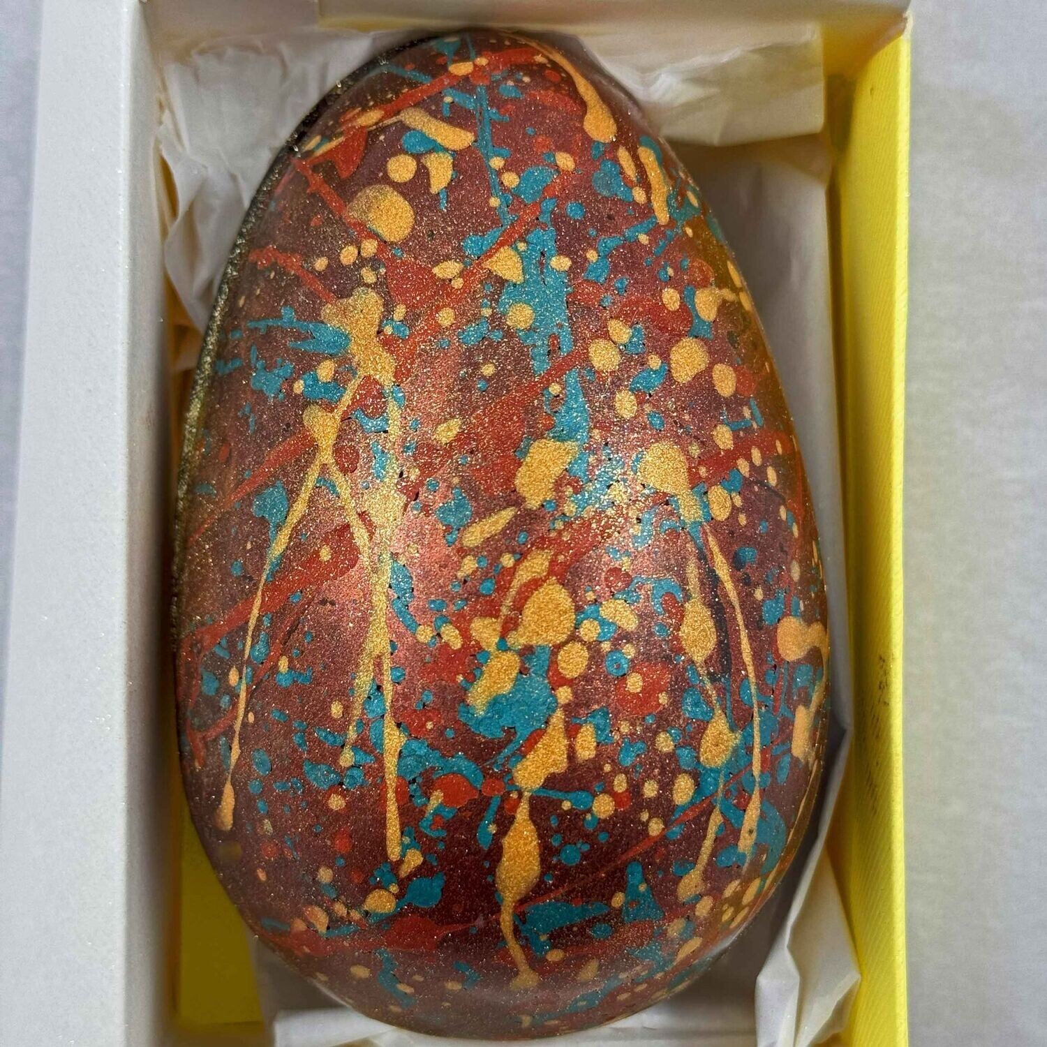 Coloured Easter Egg: 60% dark or 40% milk chocolate