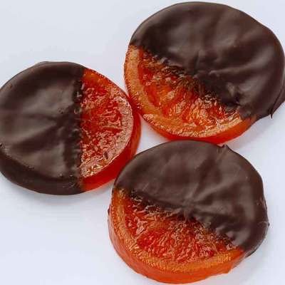 Caramelised Orange Slices Dipped in Dark Chocolate