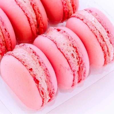9 Strawberry Macaroons with Real Strawberry Buttercream