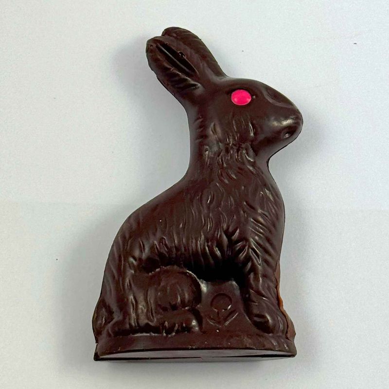 Dark Chocolate Easter Bunny with salted caramel