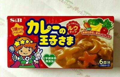 S&amp;B, Curry no Oujisama, Mild Taste for Kids, Curry Block, 80g