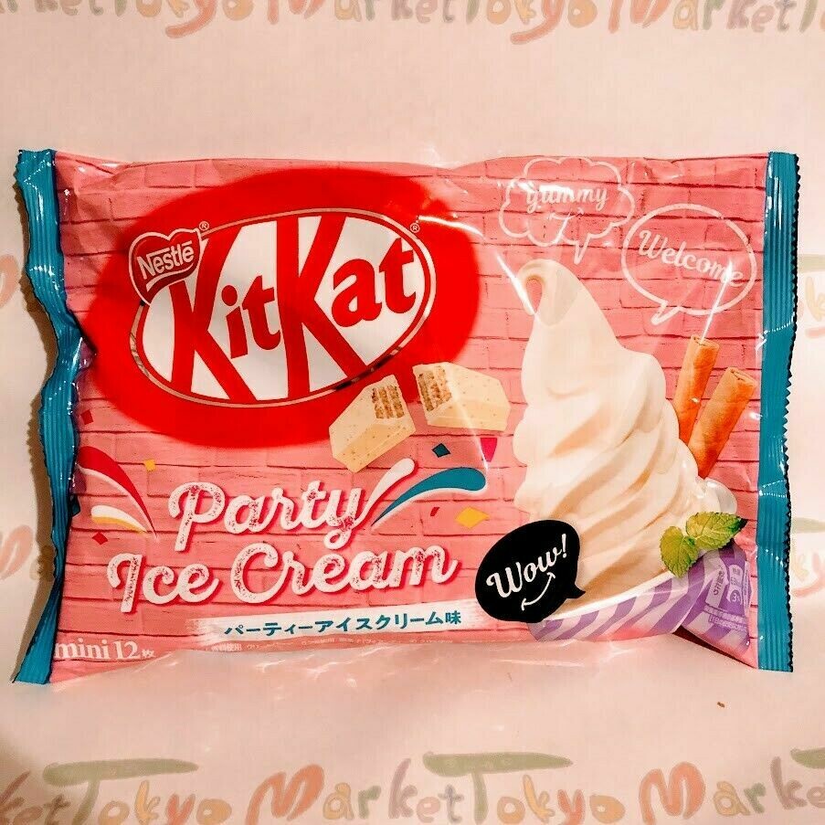 Nestle "Kit kat Mini, Party Ice Cream Flavor", 12 mini bars