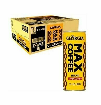 Coca-Cola Japan, Georgia Max Coffee, 250ml in a Can, Japanese Coffee x 30 cans