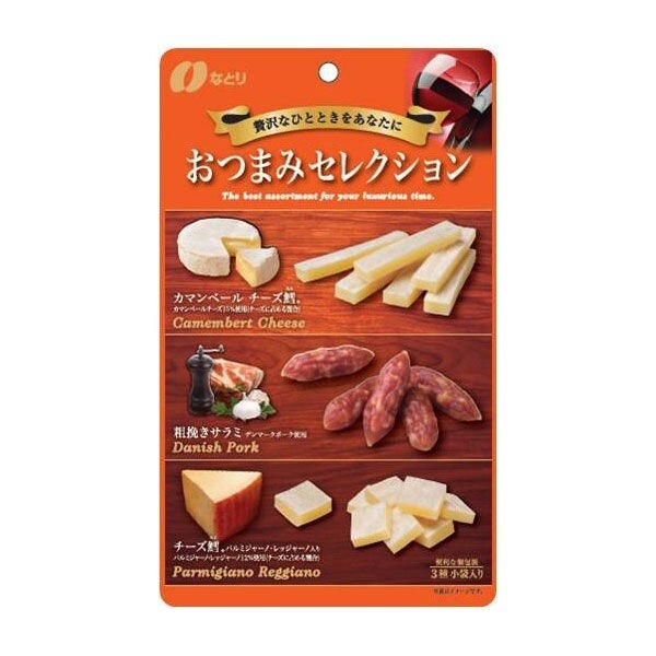 Natori, Selected Japanese nibblies, &quot;Otsumami Selection&quot;, salami, cheese &amp; codfish 63g