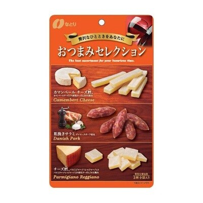 Natori, Selected Japanese nibblies, &quot;Otsumami Selection&quot;, salami, cheese &amp; codfish 63g