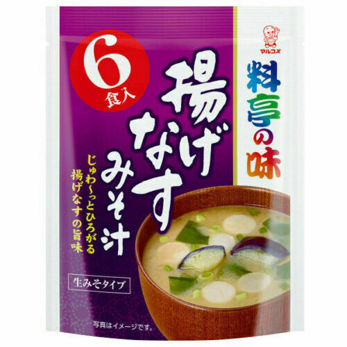 Marukome, Instant Miso Soup, Ryotei no Aji, Fried Eggplant, 6 servings