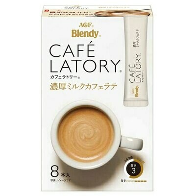 Ajinomoto, Cafe Latory, Rich Milk Cafe Latte, 8 Sticks in 1 Box