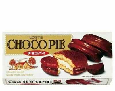 Lotte, Choco Pie, 6 pc in 1 box, Regular size, Vanilla Cream Sandwich