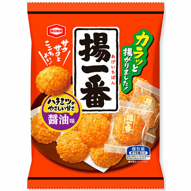 Kameda "Ageichiban" Soy Sauce Flavor, 19 pcs in one bag