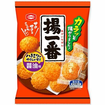 Kameda &quot;Ageichiban&quot; Soy Sauce Flavor, 19 pcs in one bag