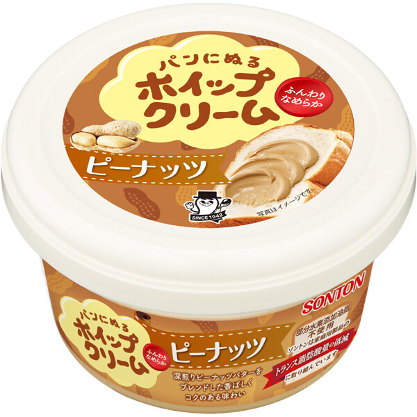 Sonton, Whipped Cream Series, Rich Taste Bread Spread, Peanut cream, 150g