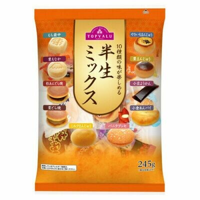 TopValu, Japanese Cake Assort, 10 kinds, Dorayaki, Sweet Potato Manju, Youkan, Monaka