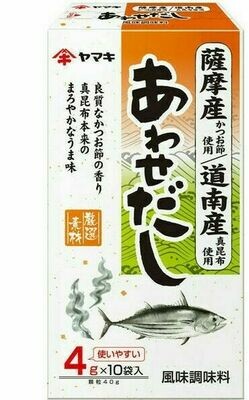 Yamaki, &quot;Awase Dashi&quot;, Kombu &amp; Bonito Dashi Powder, 4g x 10 in 1 box