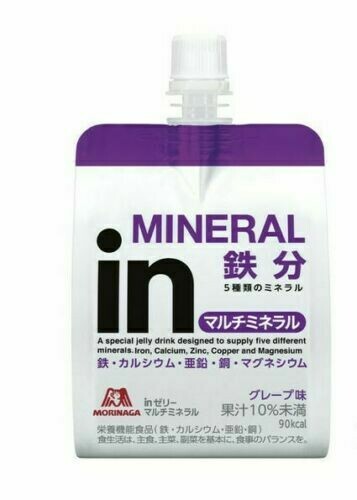 Morinaga, In Jelly Series, 180g in a Pack, Healthy Jelly with Nutrition,Mineral
